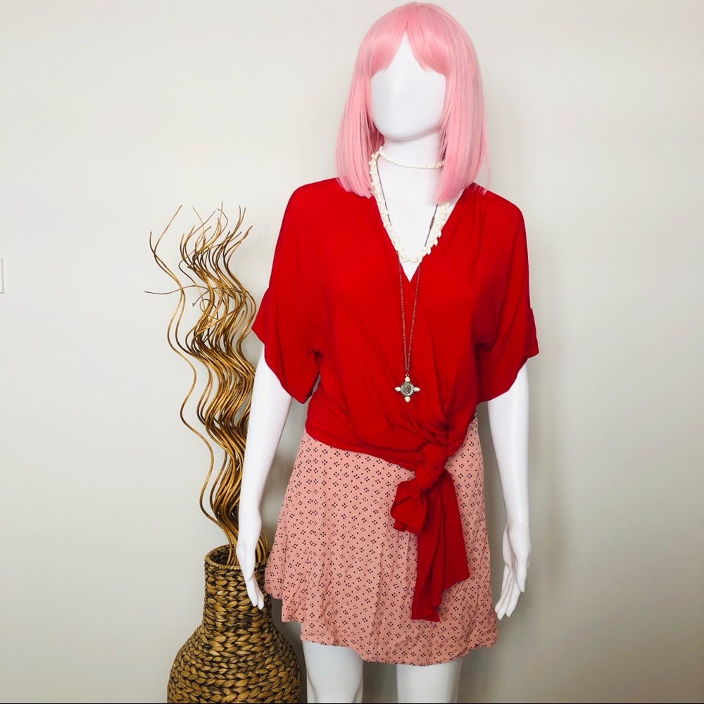 sass & bide Red Riff Raff Asymmetrical Top 10 - Picture 7 of 11